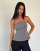 Afbeelding van Mairi Longline Bandeau Top in Charcoal Tailoring