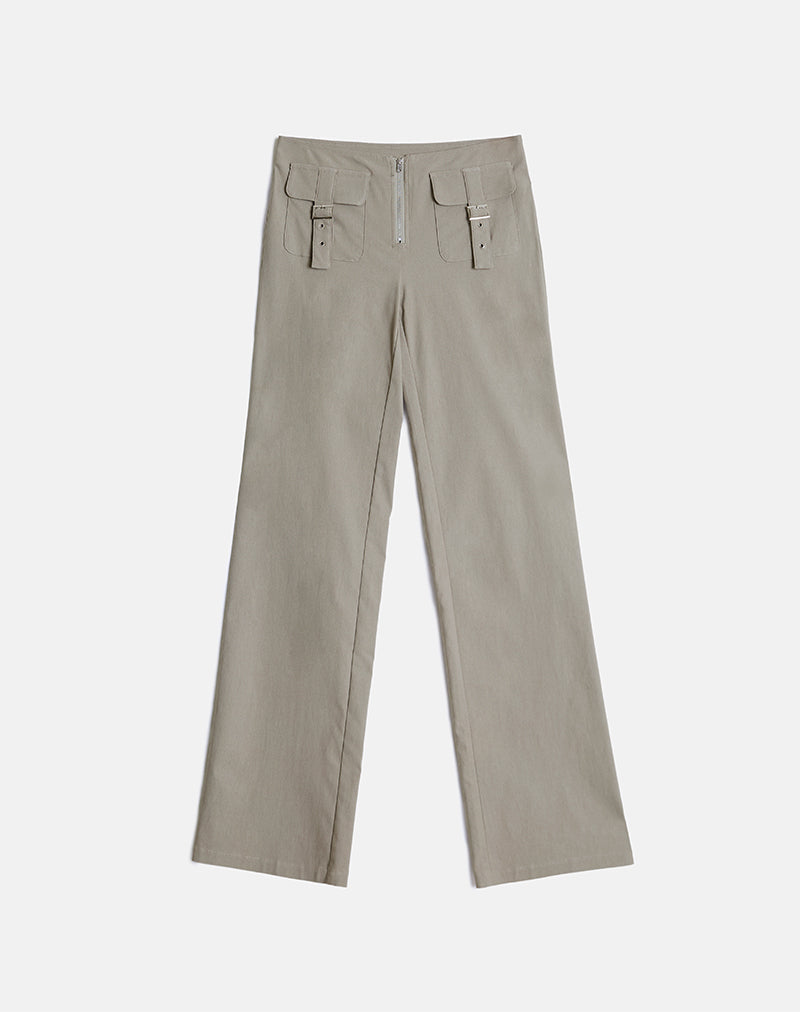 Afbeelding van Maite Pocket Broek in Getailleerd Taupe