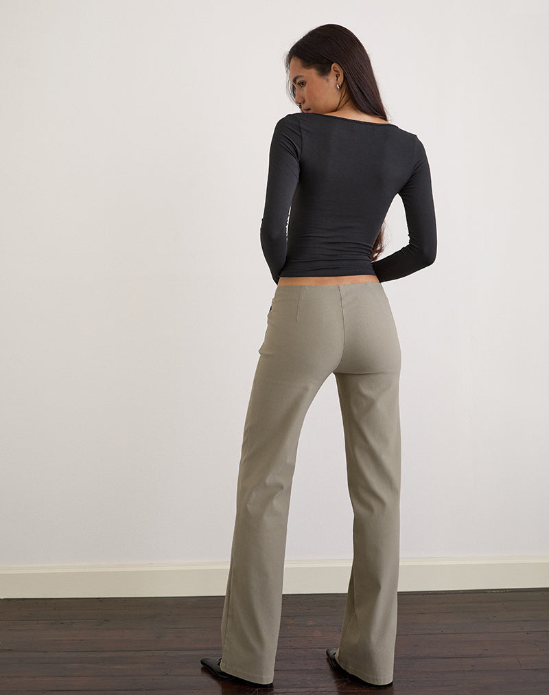 Afbeelding van Maite Pocket Broek in Getailleerd Taupe