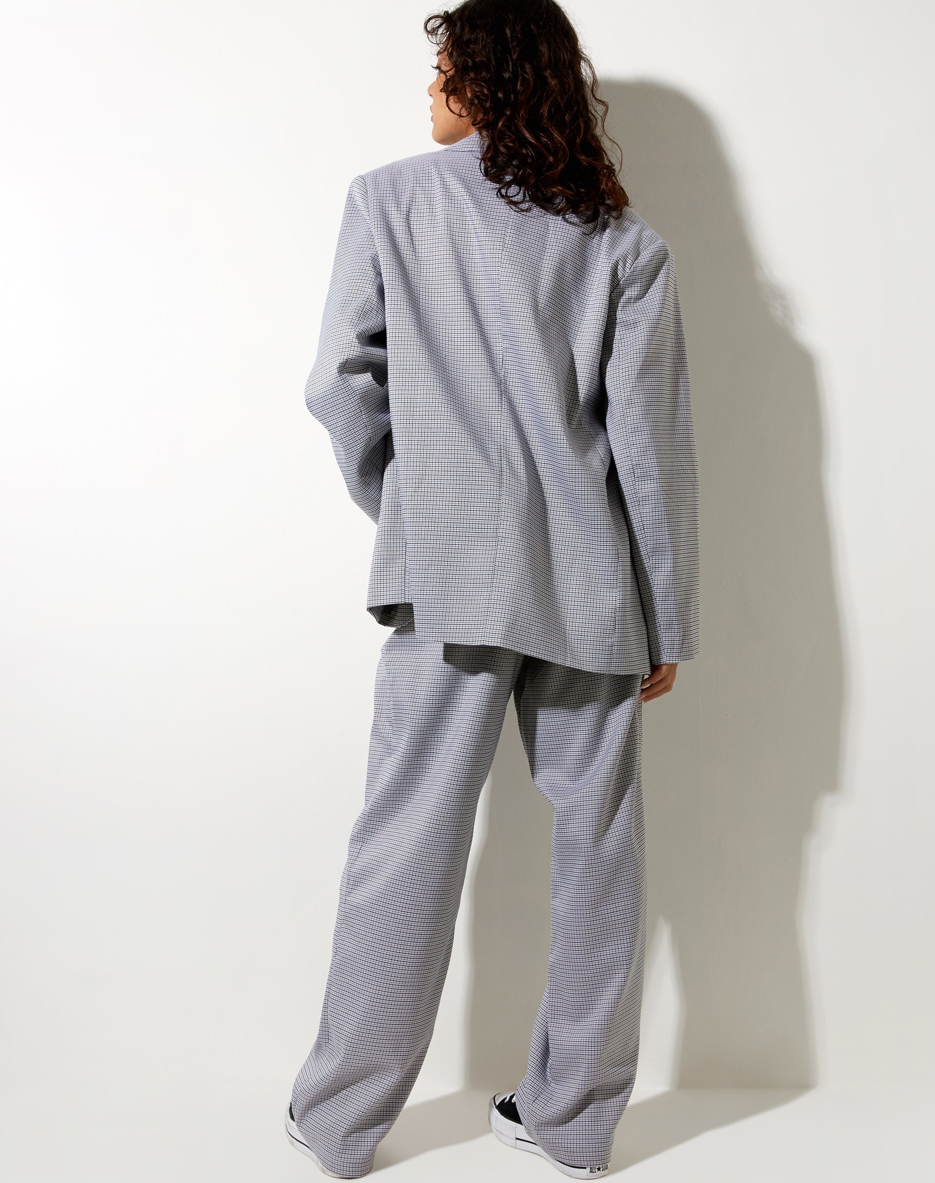 Afbeelding van Maiwa Blazer in Klein geruit Zwart Grijs