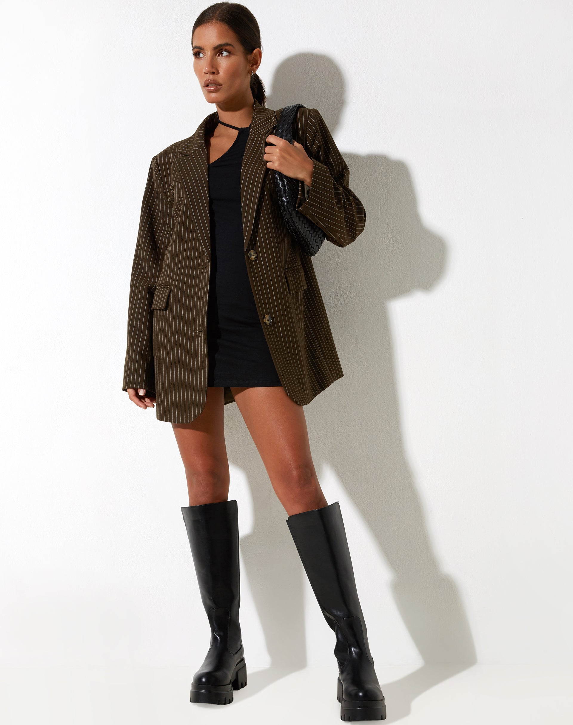 Afbeelding van Maiwa Blazer in Krijtstreep Bruin