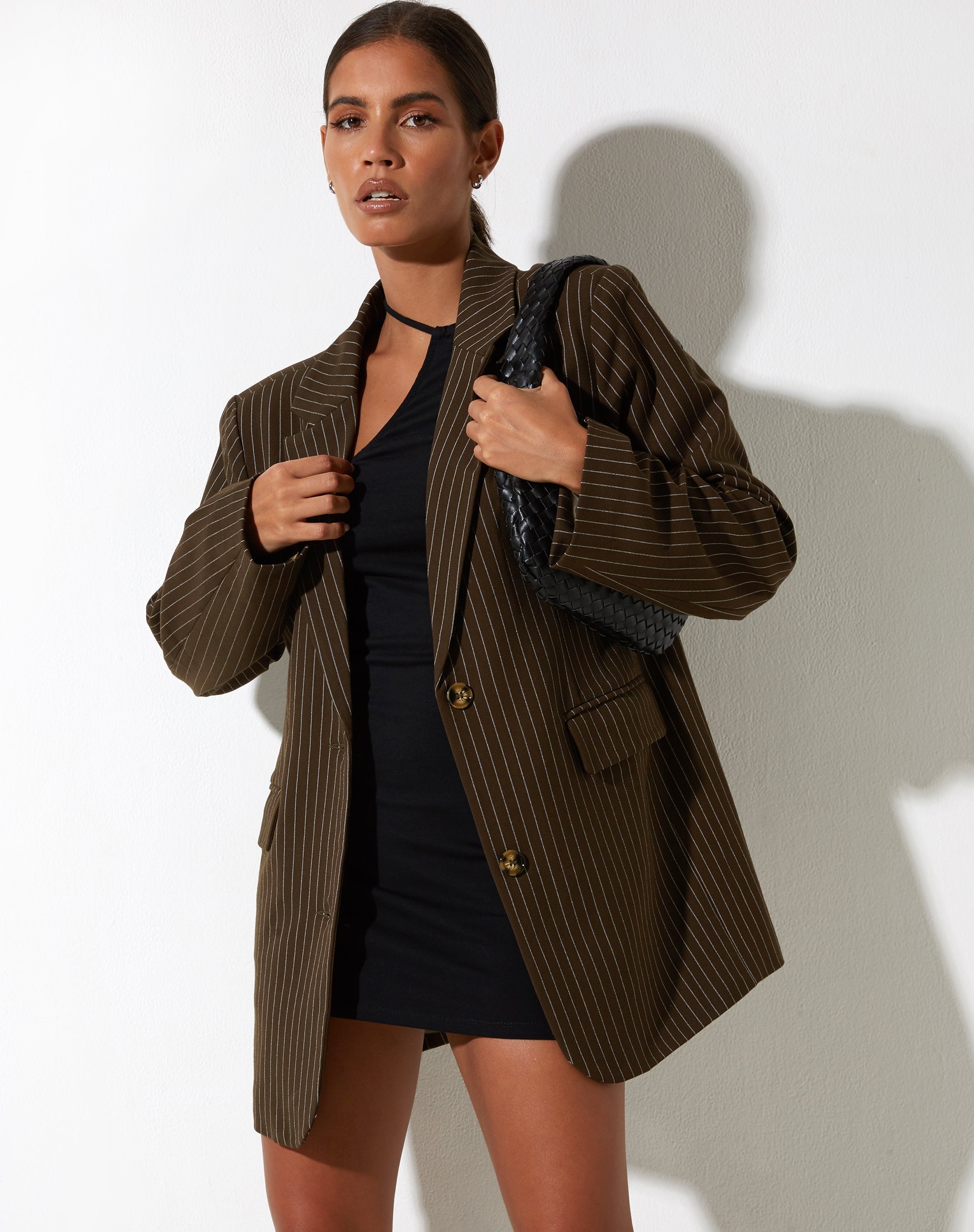 Afbeelding van Maiwa Blazer in Krijtstreep Bruin