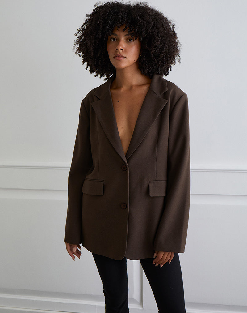 Maiwa Getailleerde Blazer in Bruin