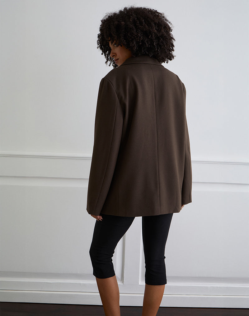Afbeelding van Maiwa Getailleerde Blazer met structuur in Bruin