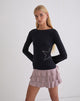 Image of Malakai Long Sleeve Top in Star Stud Black