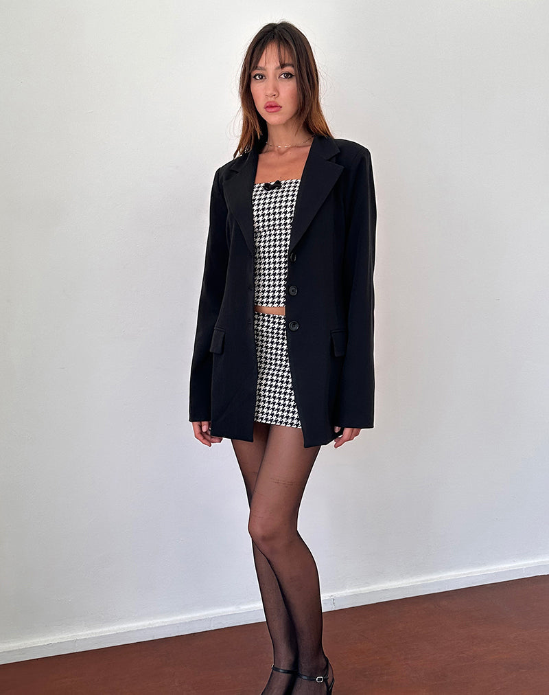 Malana Slim Fit Blazer in Getailleerd Zwart
