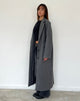 Afbeelding van Malati Wollen Longline Mantel in Charcoal