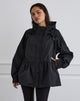 Afbeelding van Malcari Peplum Nylon Jas in Zwart