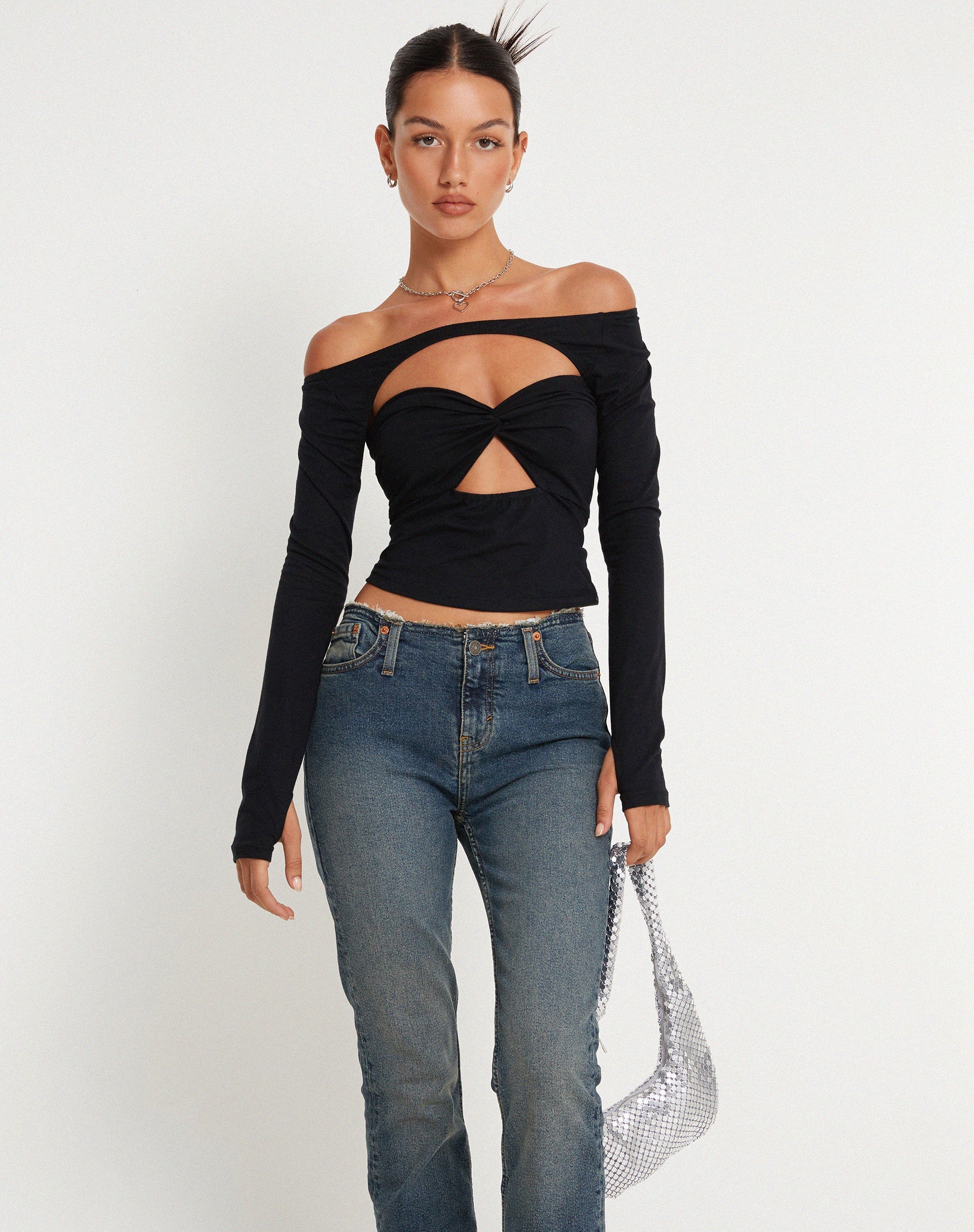 Afbeelding van Malin Eloa Shrug Twinset Zwart