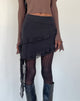 Afbeelding van Malinna minirok met ruches in zwart chiffon