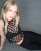 Afbeelding van Maloe Lac Patterned Tank Top in Zwart