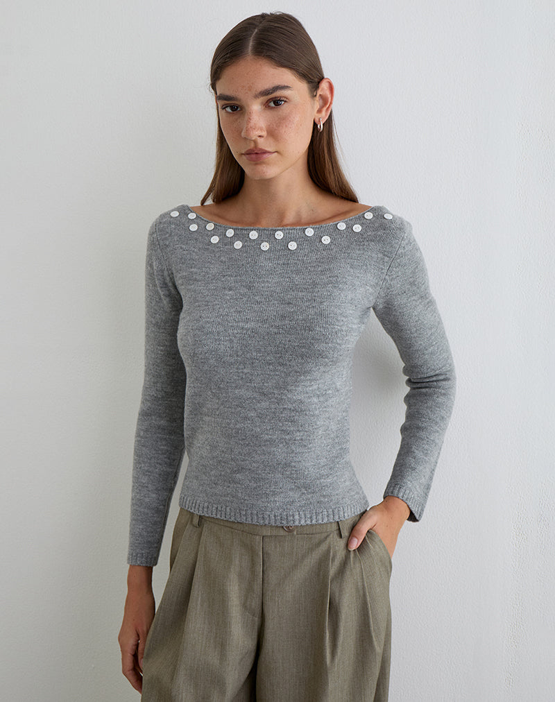 Image of Manahi Jumper in Pearl Knit Grey