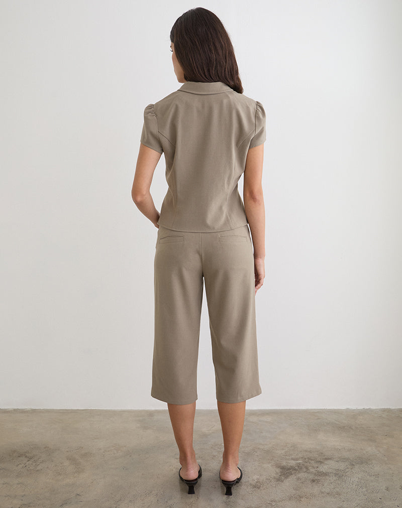 Afbeelding van Maorah-blouse in Tailoring Light Taupe