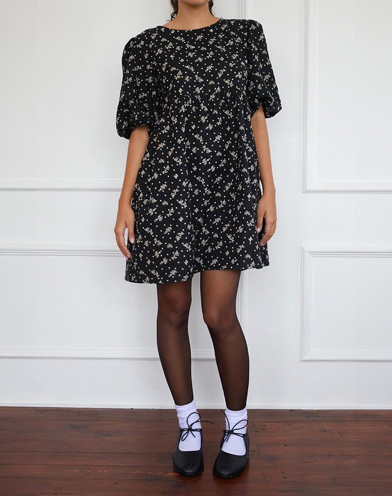 Afbeelding van Marate Midi Dress in Floral Land Black