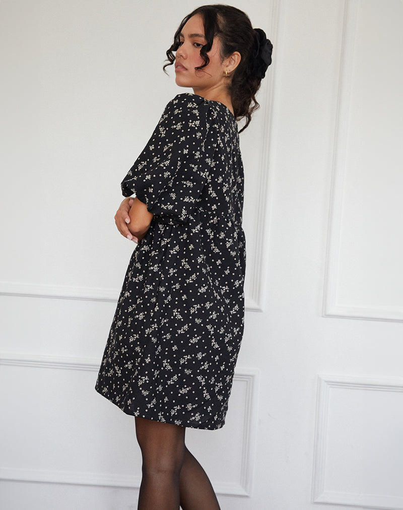 Afbeelding van Marate Midi Dress in Floral Land Black