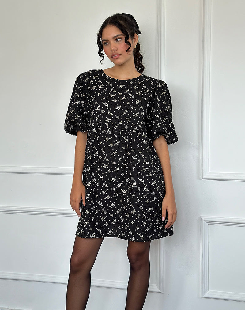Afbeelding van Marate Midi Dress in Floral Land Black