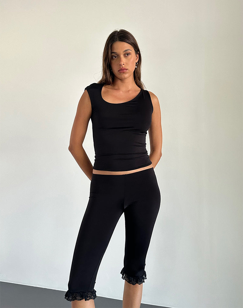 Afbeelding van Marcie Asymmetrische Top in Slinky Zwart