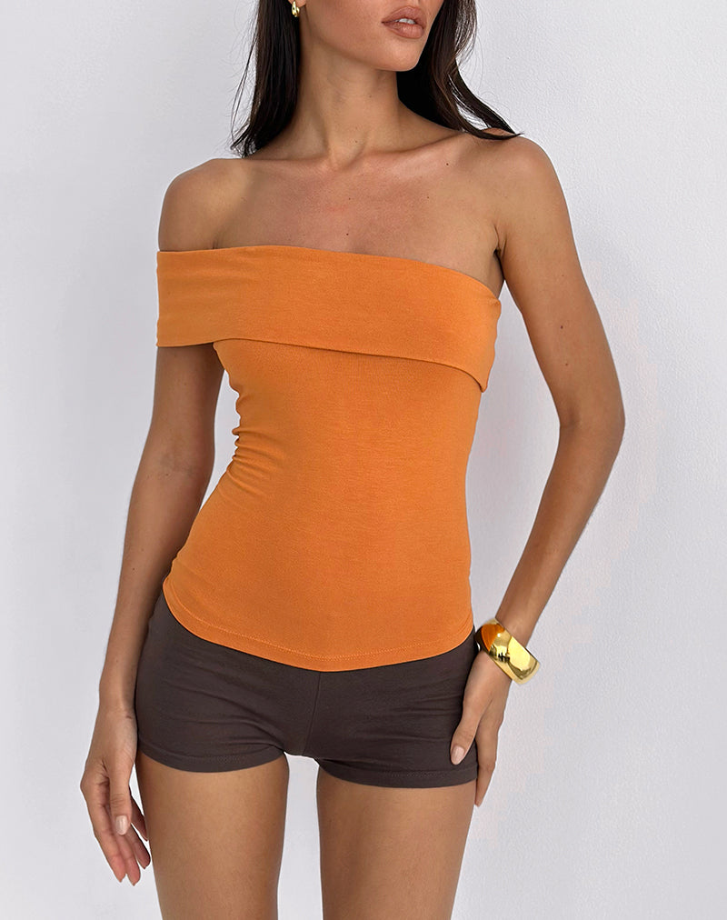 Afbeelding van Marga One Shoulder Top in Sunset Orange