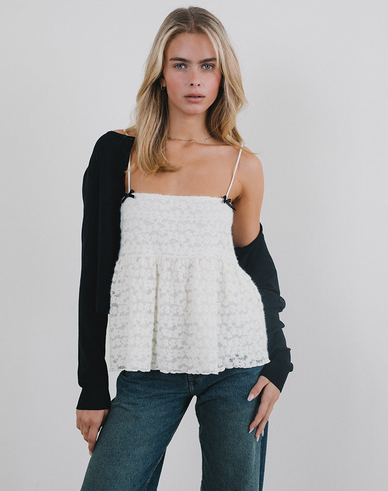Afbeelding van Marreta Cami Top in Dahlia Kant Ivoor