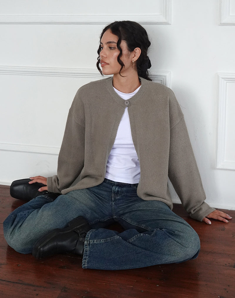 Maureen vest in Taupe