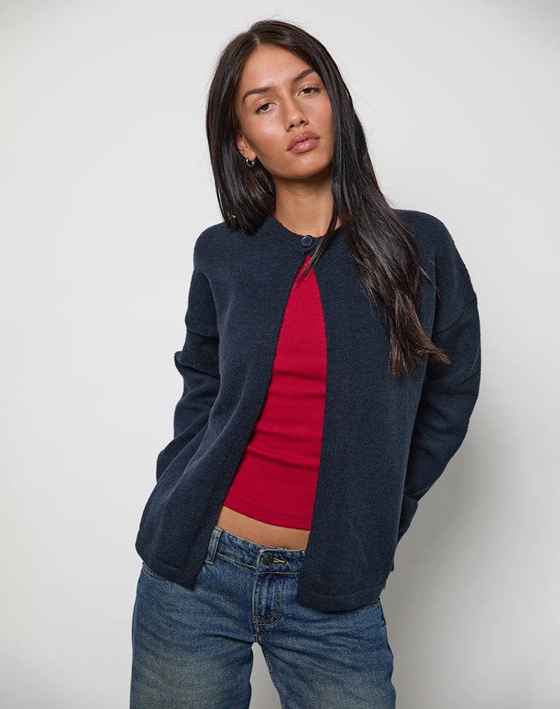 Maureen vest in donker marine
