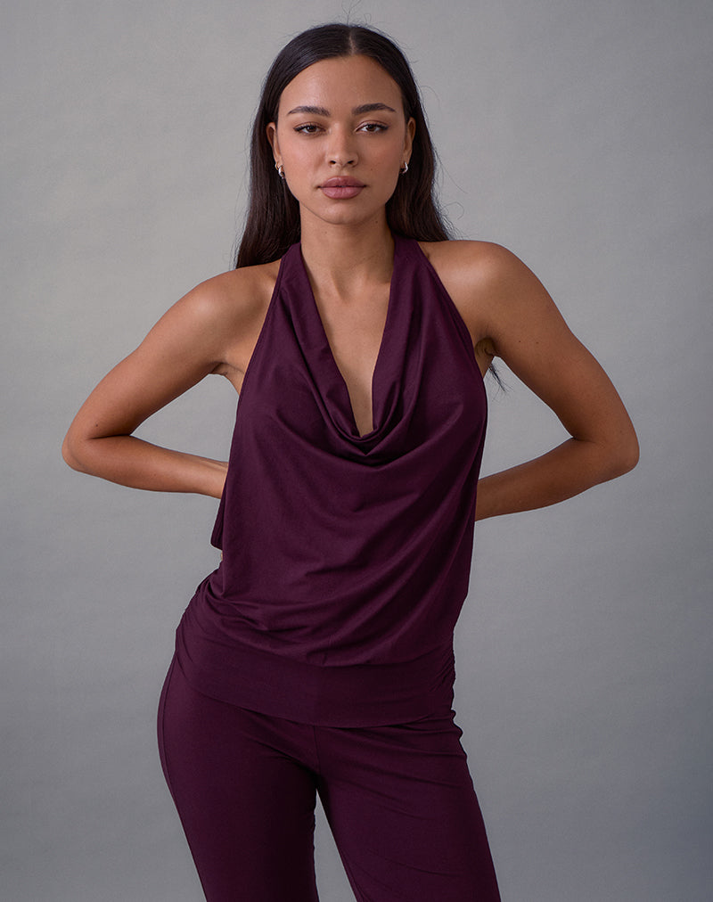 Mayla jumpsuit zonder rug in Fig
