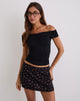 Afbeelding van Mayomi Off Shoulder Ruched Top in Zwart