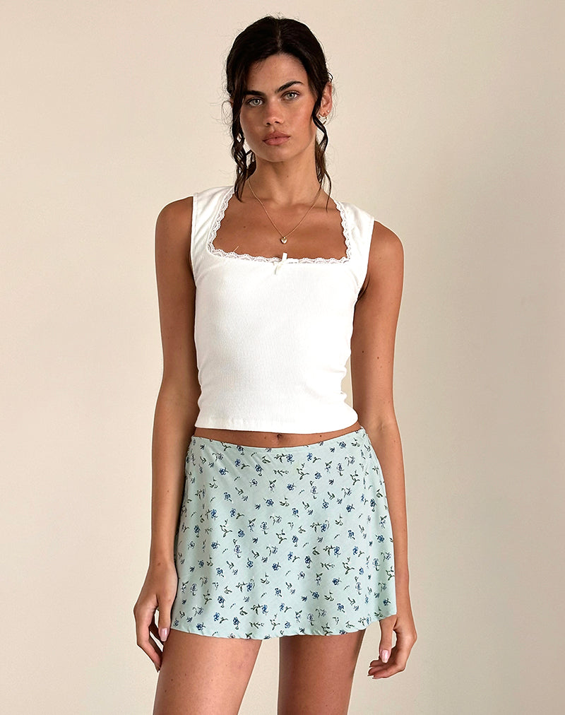 Afbeelding van Mckenna minirok in Pretty Petal Green