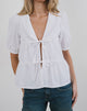 Afbeelding van Medda Puff Sleeve Shirt in Popeline Wit