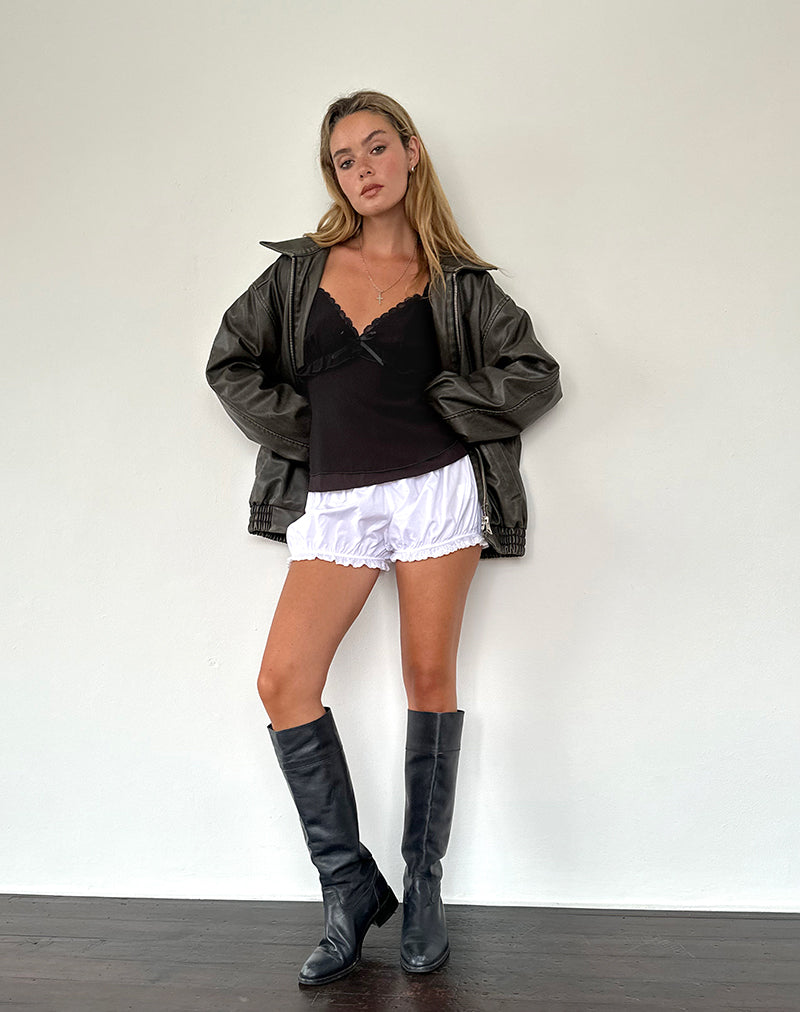 Afbeelding van Melinda Frill Edge Cami Top in Zwart