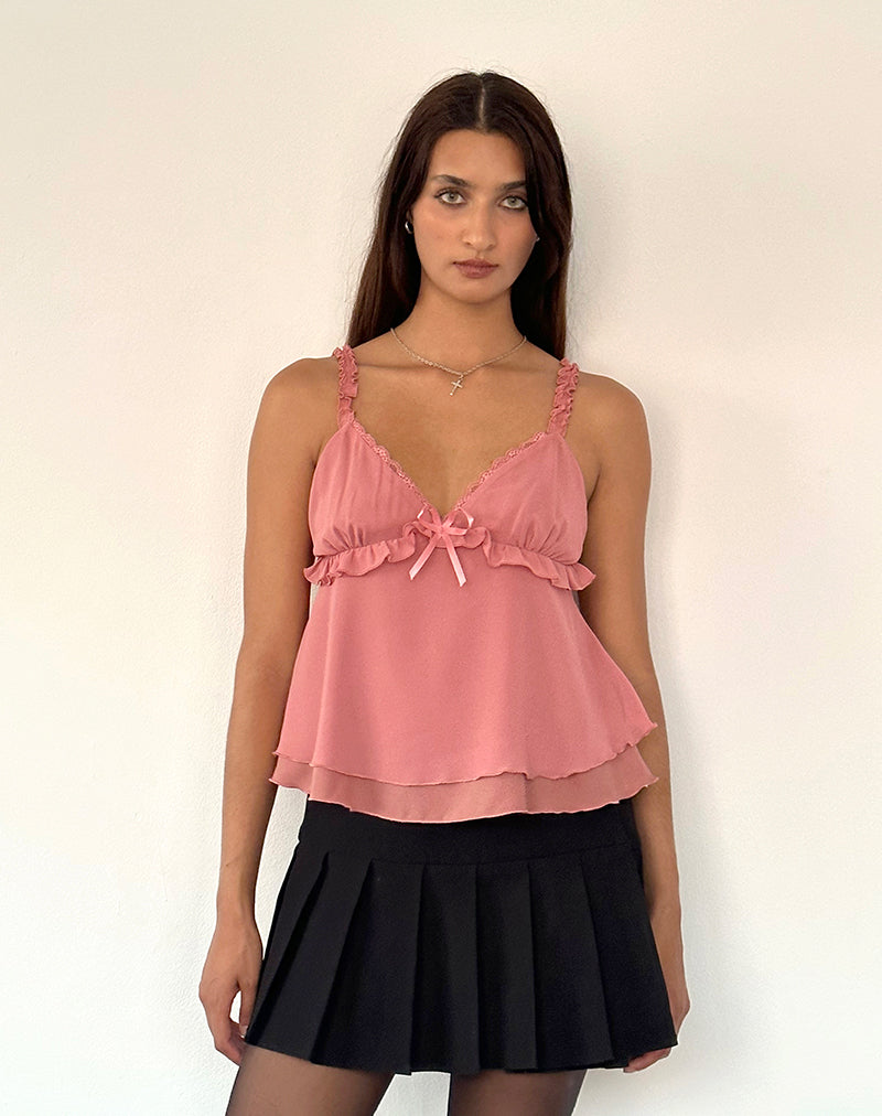 Afbeelding van Melinda Frill Cami Top in Chiffon Blush