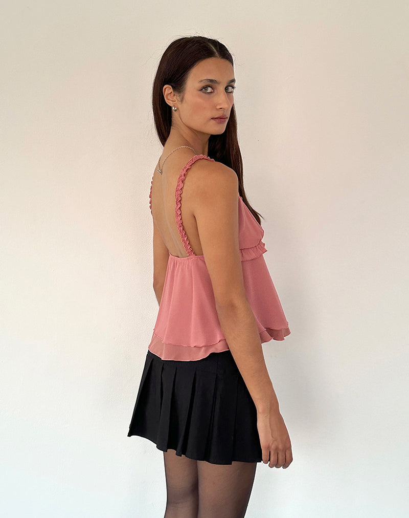 Afbeelding van Melinda Frill Cami Top in Chiffon Blush