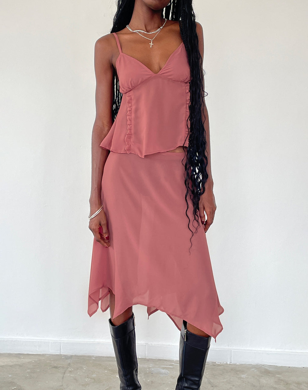 Albertha Midi rok in Dessert Sand
