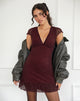 Afbeelding van Melva Mini Jurk in Ditsy Flock Burnt Maroon