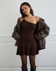 Afbeelding van Messac Asymmetrische jurk in Rayon Jersey Bittere Chocolade