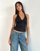 Afbeelding van Miken Halterneck Vest Top in Zwart