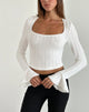 Afbeelding van Miley Fluitmouwtop in Textured Ivory