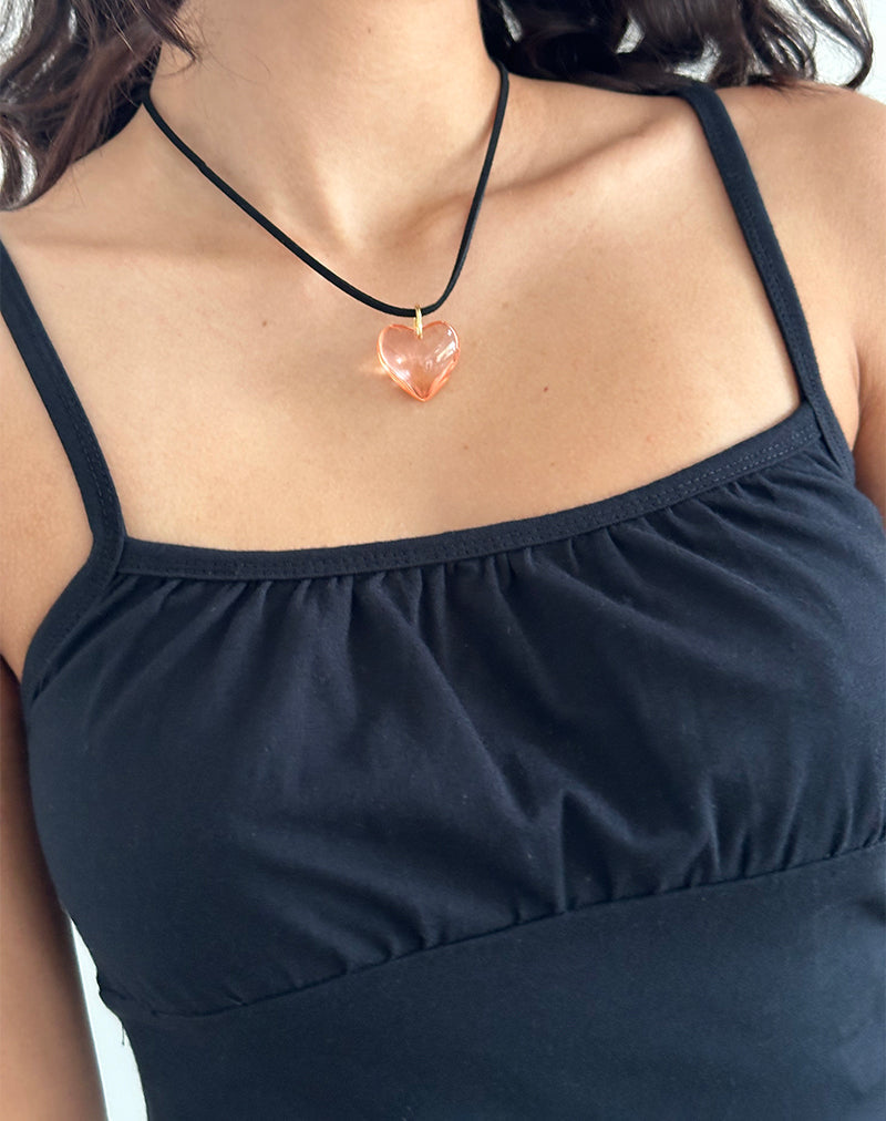 Afbeelding van Mimi Roze Glazen Hart Ketting