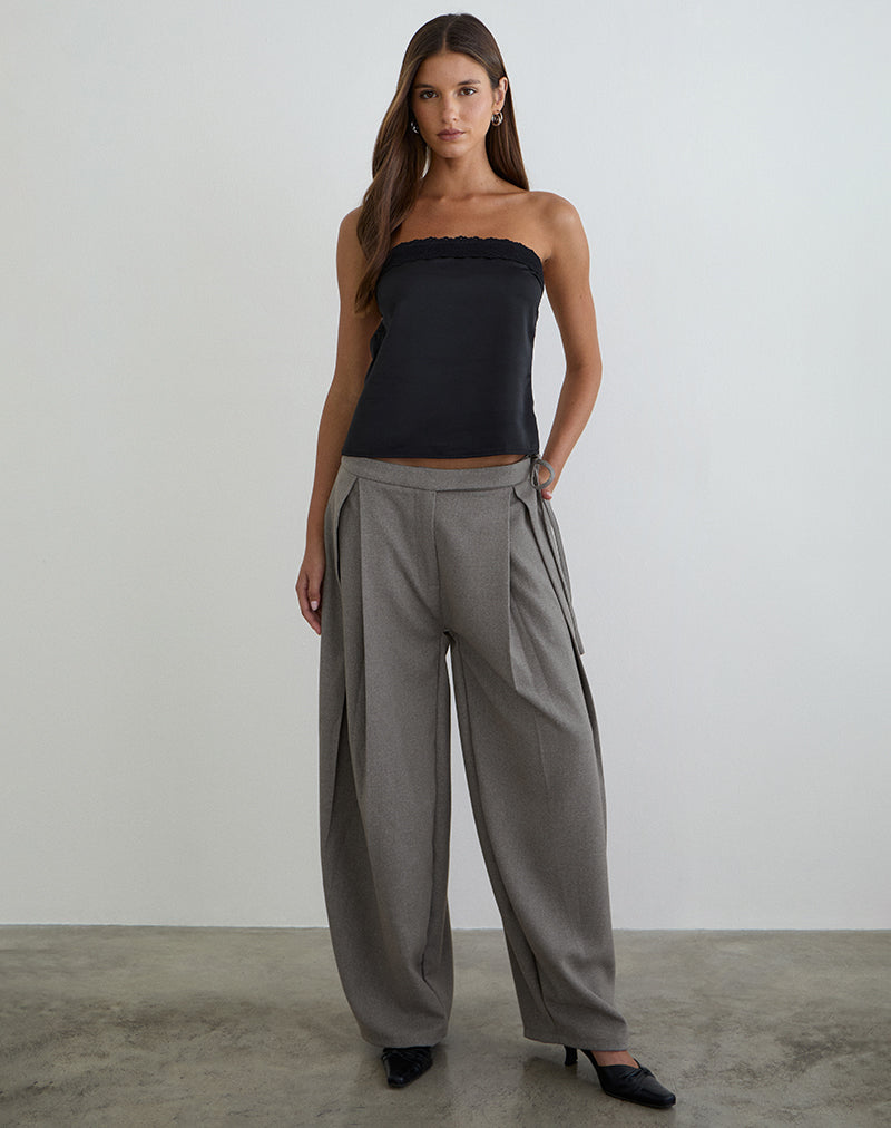 Afbeelding van Minae bandeautop in satijnzwart