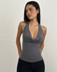 Afbeelding van Minova Top in Cupro Diamante Donkergrijs