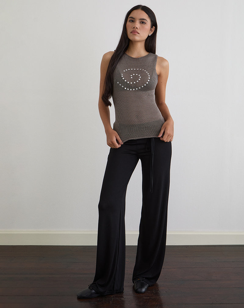 Miraya Top in Bezaaid Sheer Knit Iron