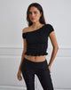 Afbeelding van Mirita Shirred Top in Zwart