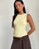 Afbeelding van Mohala Top in Bubble Knit Zacht Geel