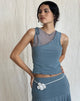 Afbeelding van Moni vest in blauwgrijs mesh