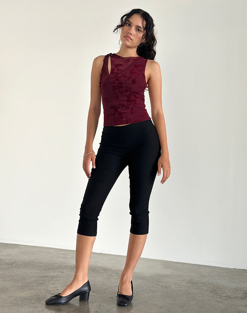 Afbeelding van Moni Vest Top in Botanical Flower Maroon