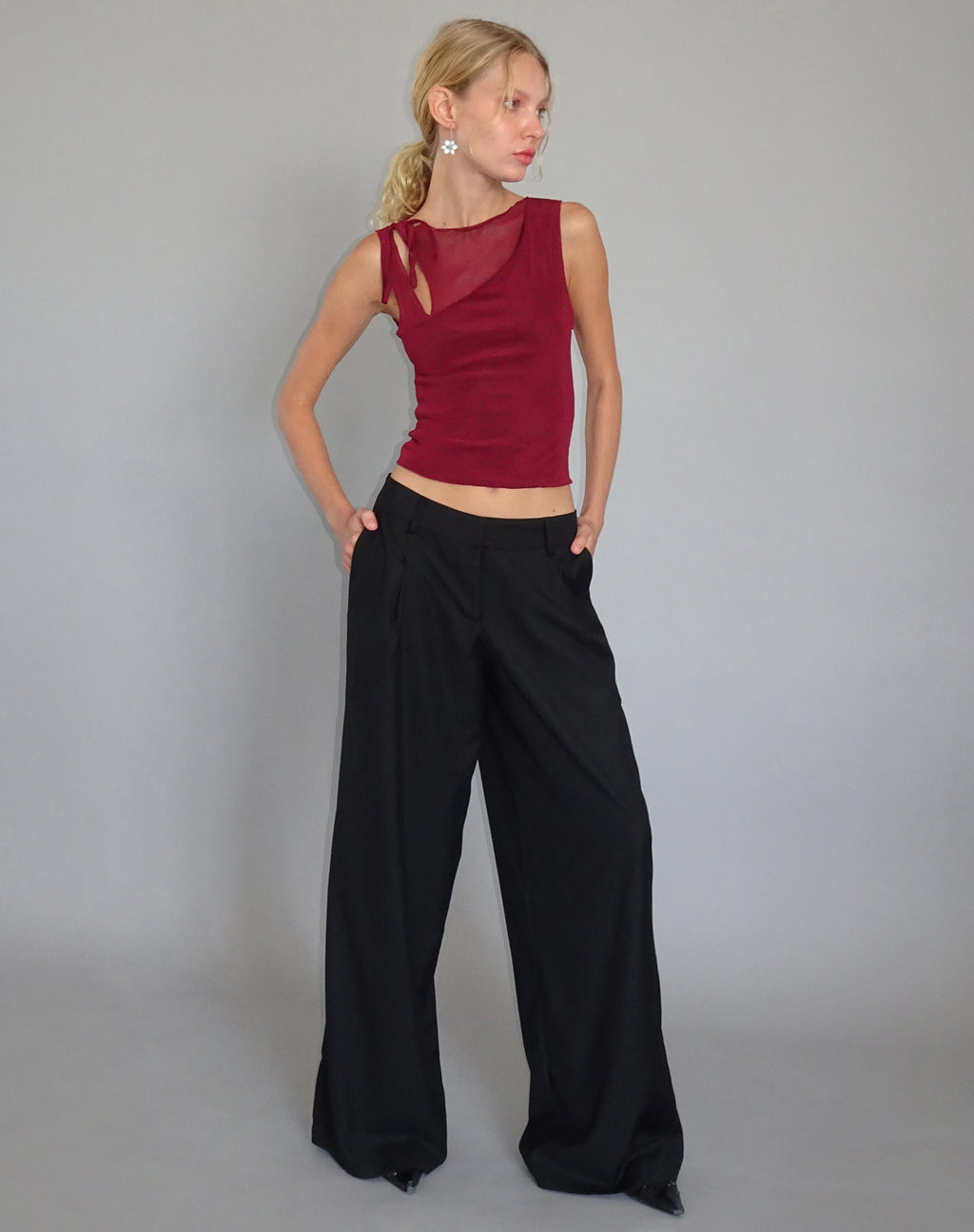 Moni vest in mesh kastanjebruin