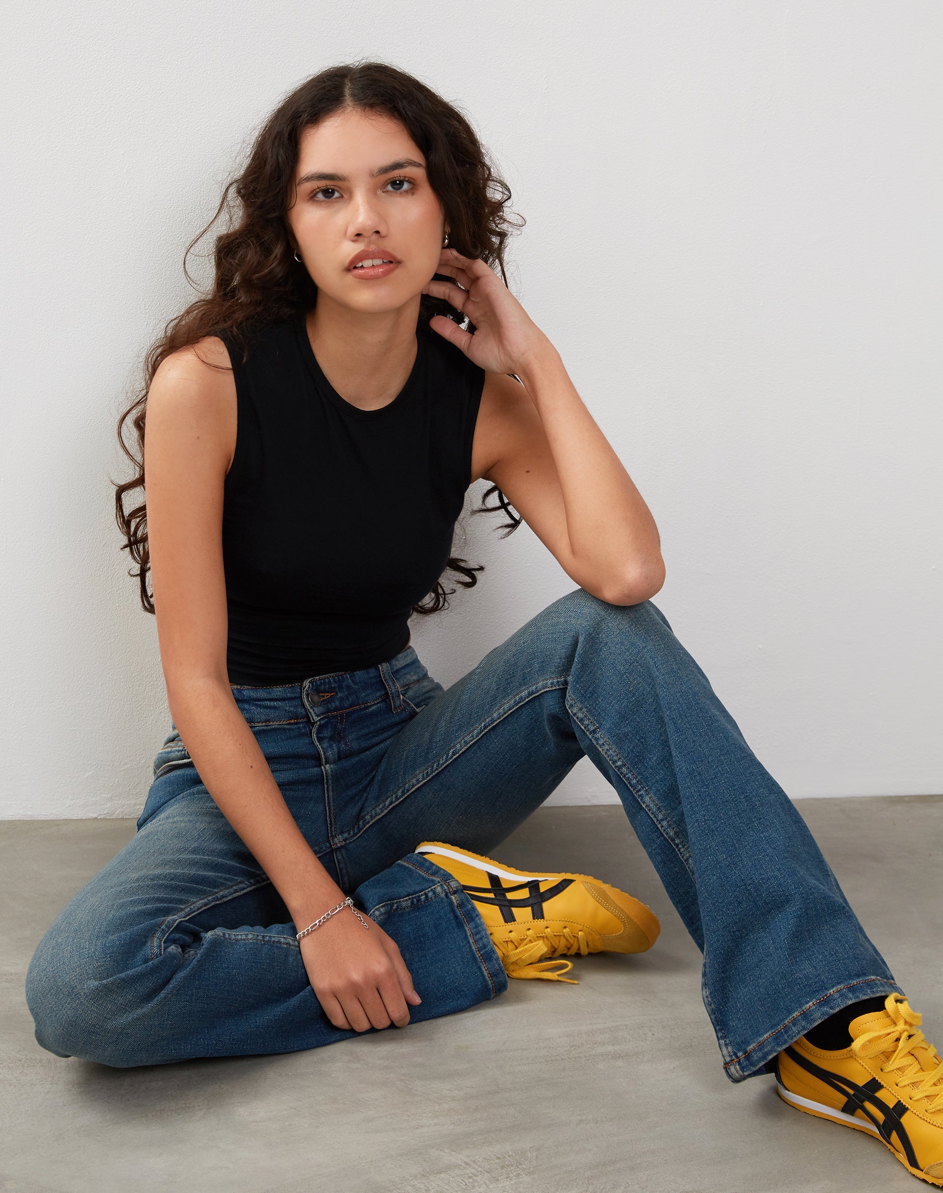 Afbeelding van Monlo Vest Top in Lycra Zwart