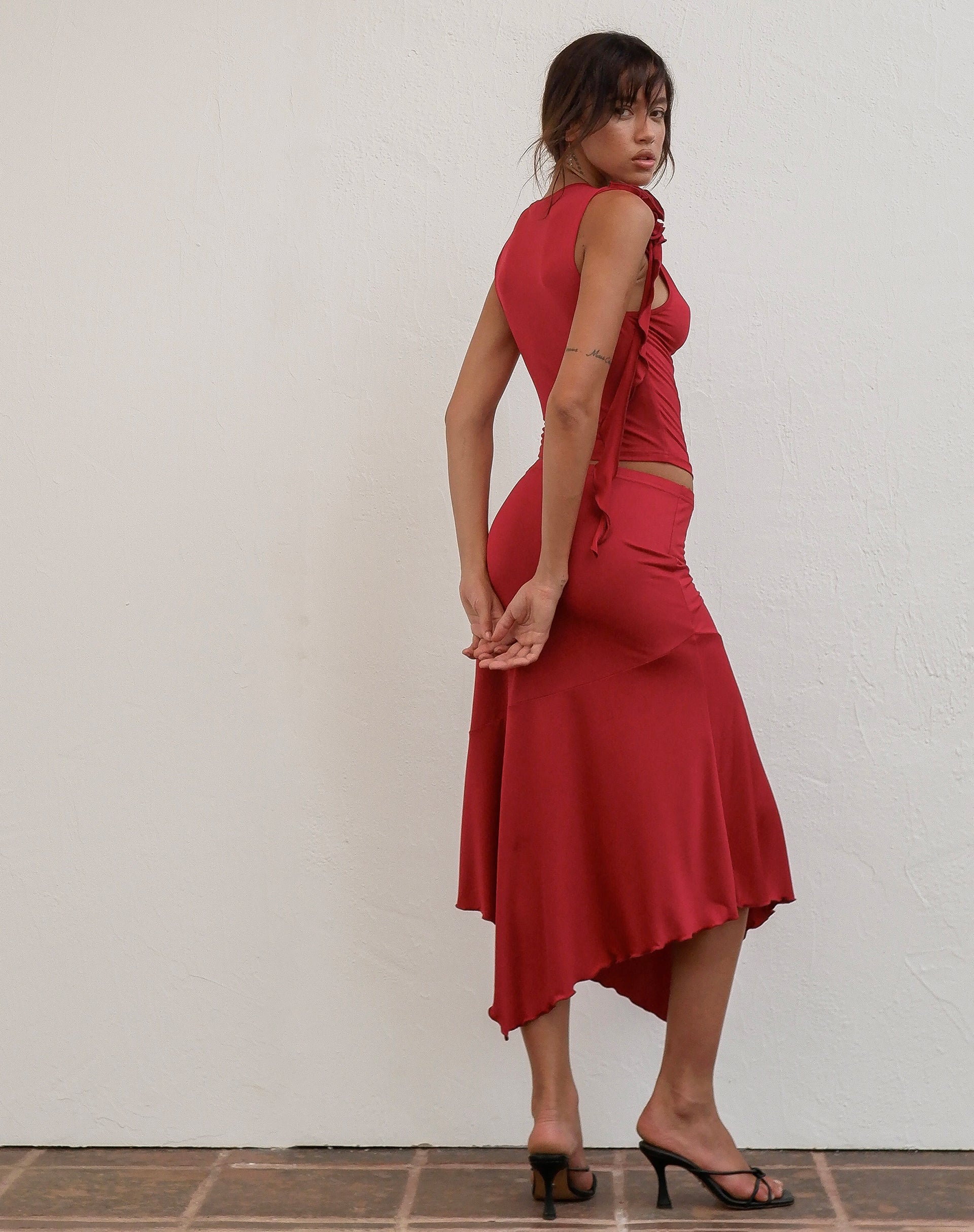 Afbeelding van Morena rozettop in rood