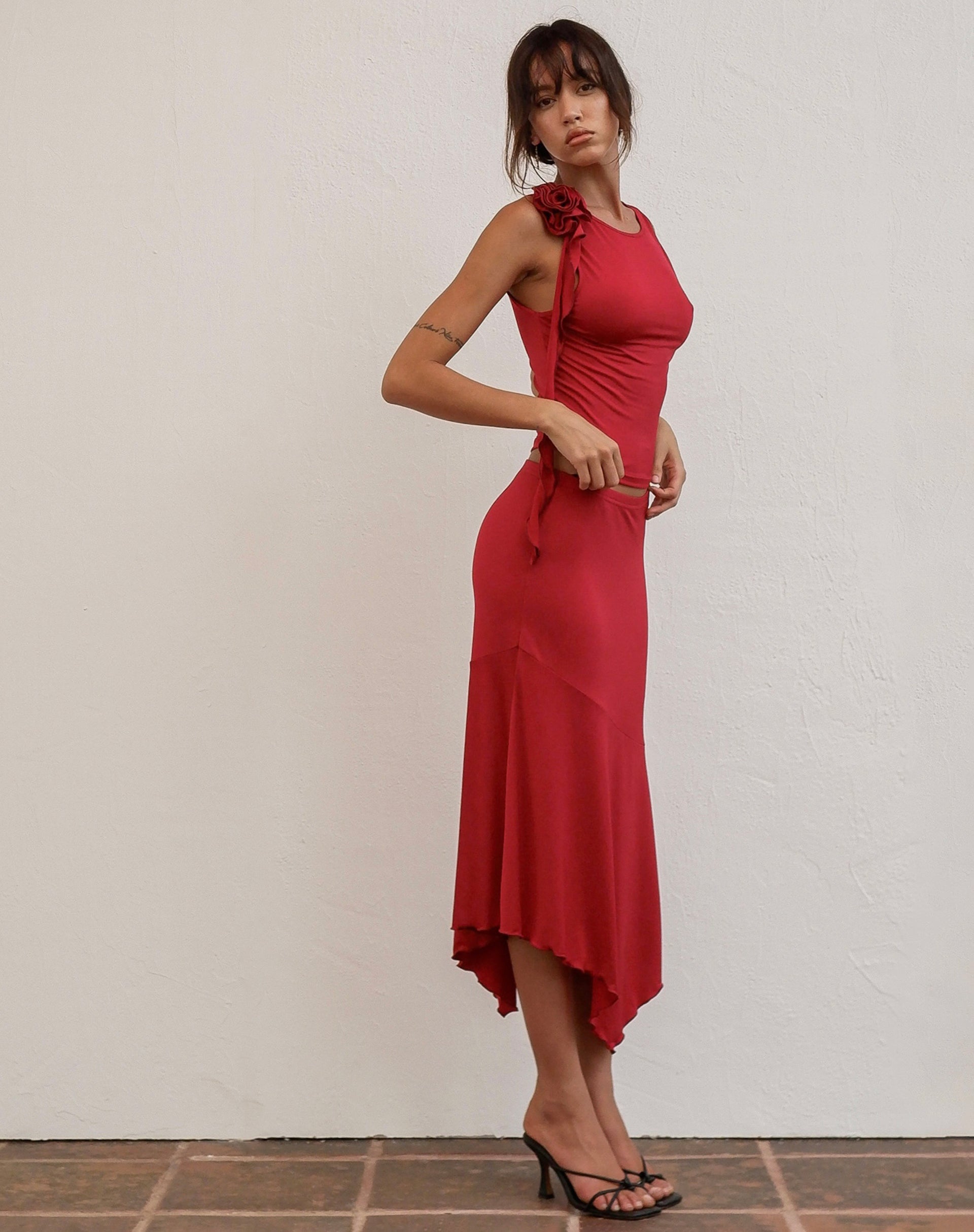 Afbeelding van Morena rozettop in rood