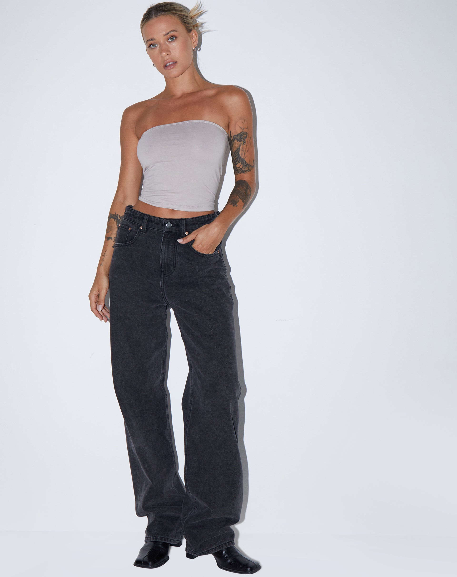 Afbeelding van Shae Bandeau Top in Lycra Havermelk